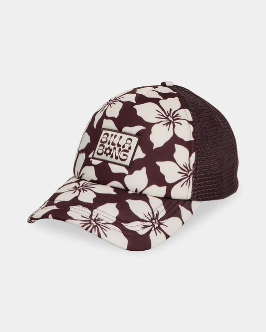 Image of Hats. Product name - Billabong Womens Playa Sol Trucker Cap Teak in Teak colour by brand - Billabong