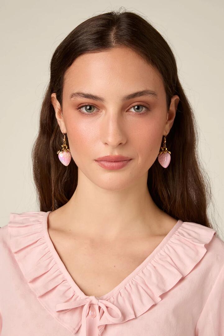 Image of Earrings. Product name - Pink Strawberry Earrings in Pink colour by brand - Princess Highway