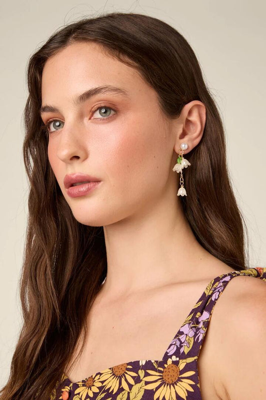 Image of Earrings. Product name - White Tulip Earrings in White colour by brand - Princess Highway