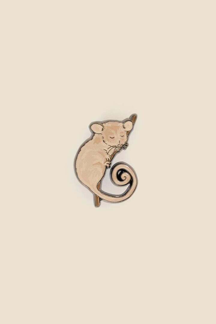 Image of Jewelry. Product name - Sleeping Pygmy Possum Pin in Natural colour by brand - Princess Highway