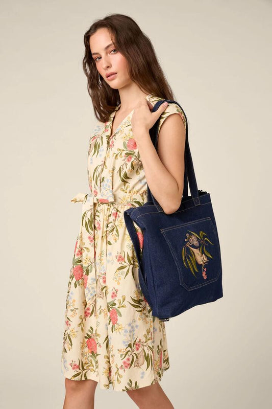 Image of Bags. Product name - Pygmy Possum Embroidered Bag in Indigo colour by brand - Princess Highway