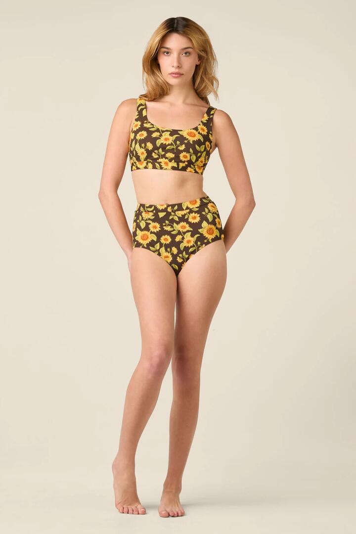 Image of Swimwear. Product name - Sunflower Bikini Bottom in Chocolate colour by brand - Princess Highway