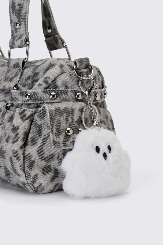 Image of Charms. Product name - Ghost Key Bag Charm in White colour by brand - Black Friday