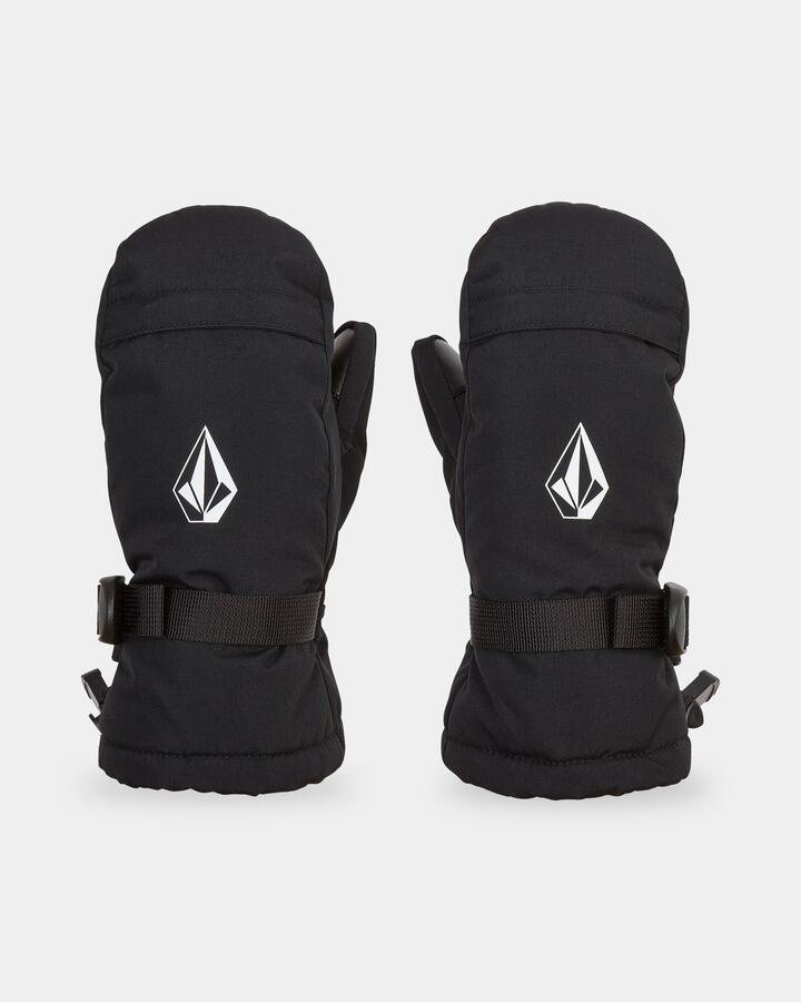 Image of Gloves & Mittens. Product name - Volcom Boys 8-16 Day Saver Mittens Black in Black colour by brand - Volcom