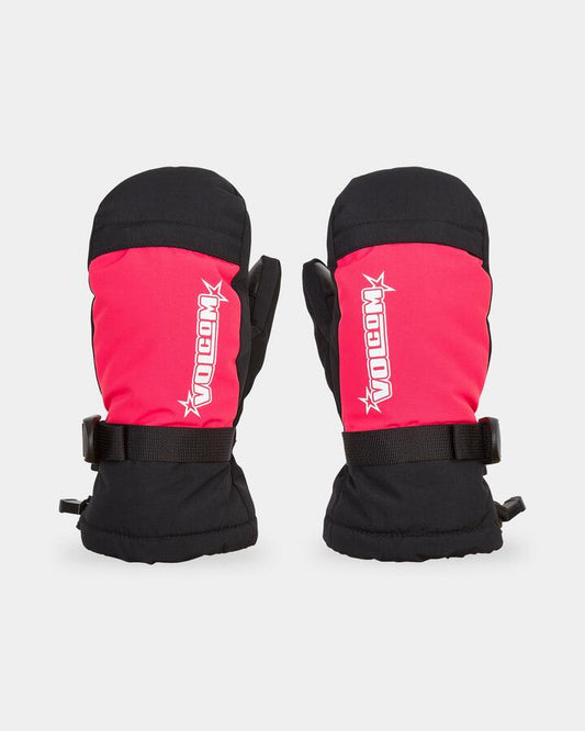 Image of Gloves & Mittens. Product name - Volcom Boys 8-16 Day Saver Mittens Bright Cherry in Bright Cherry colour by brand - Volcom
