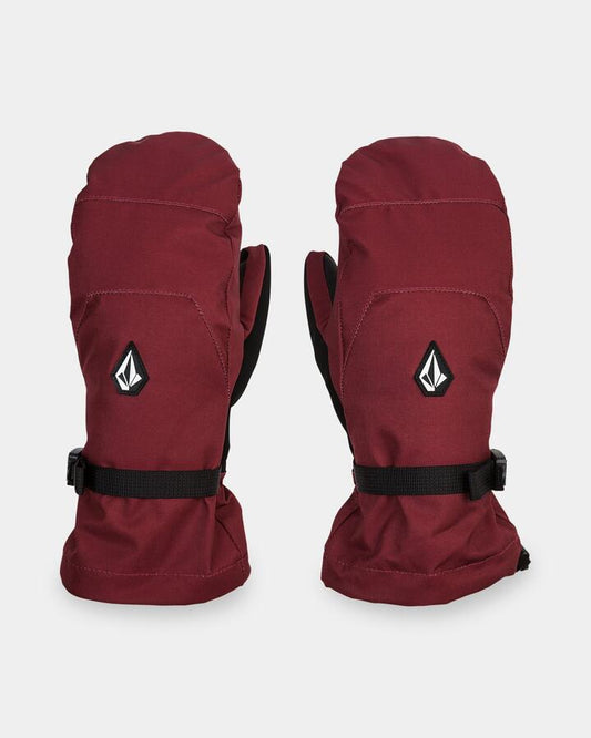 Image of Gloves & Mittens. Product name - Volcom Womens V.Snow Over Mittens Pinot in Pinot colour by brand - Volcom