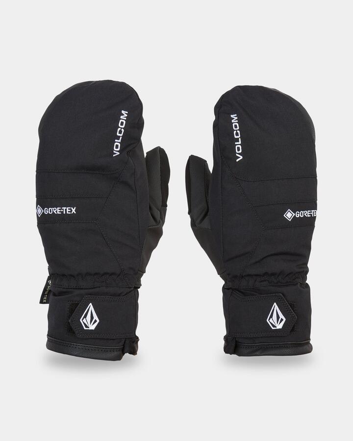 Image of Gloves & Mittens. Product name - Volcom Mens Stay Dry Gore-Tex Mittens Black in Black colour by brand - Volcom
