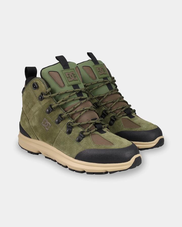 Image of Boots. Product name - DC Shoes Mens Tarmont Boots Olive/Black/Tan in Olive/Black/Tan colour by brand - DC Shoes