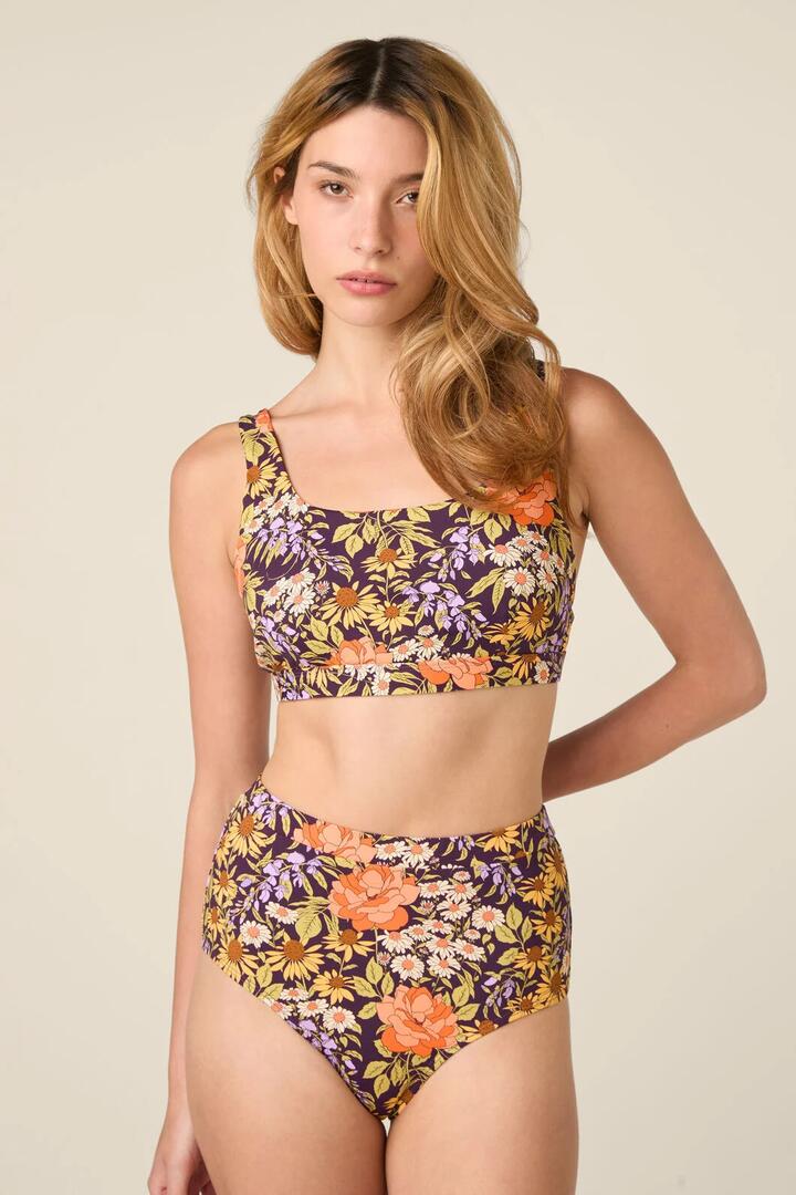 Image of Swimwear. Product name - Adelaide Bikini Top in Plum colour by brand - Princess Highway