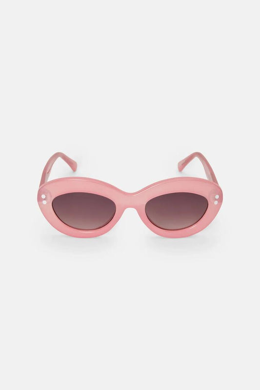 Image of Sunglasses. Product name - Sherman Sunglasses Pink in Pink colour by brand - Gorman