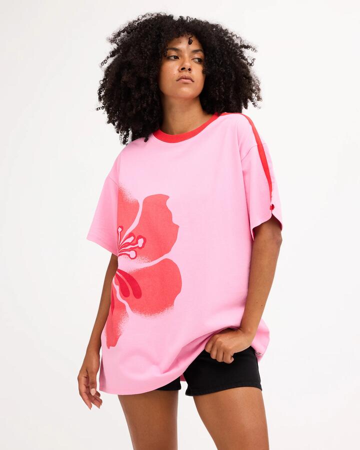 Image of T-Shirts. Product name - Billabong Womens Tropic Babe T-Shirt Sea Pink in Sea Pink colour by brand - Billabong
