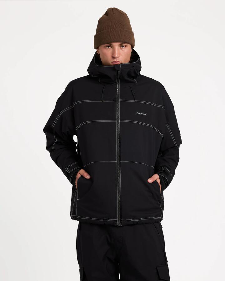 Image of Coats & Jackets. Product name - Quiksilver Mens Quik Division Snow Jacket Blk in Blk colour by brand - Quiksilver
