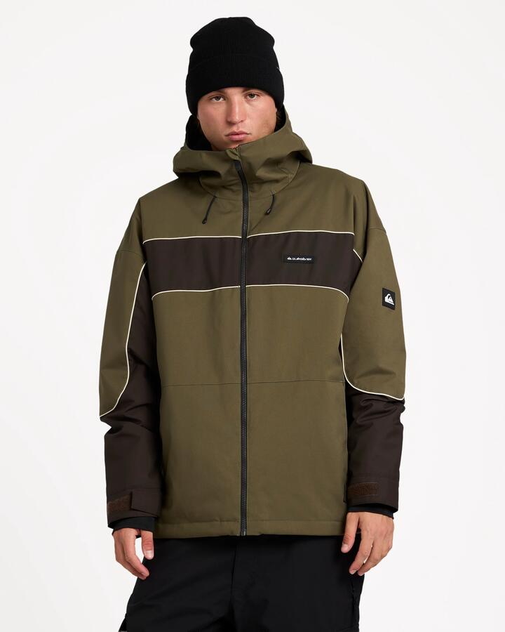 Image of Coats & Jackets. Product name - Quiksilver Mens Quik Division Block Snow Jacket Yel in Yel colour by brand - Quiksilver