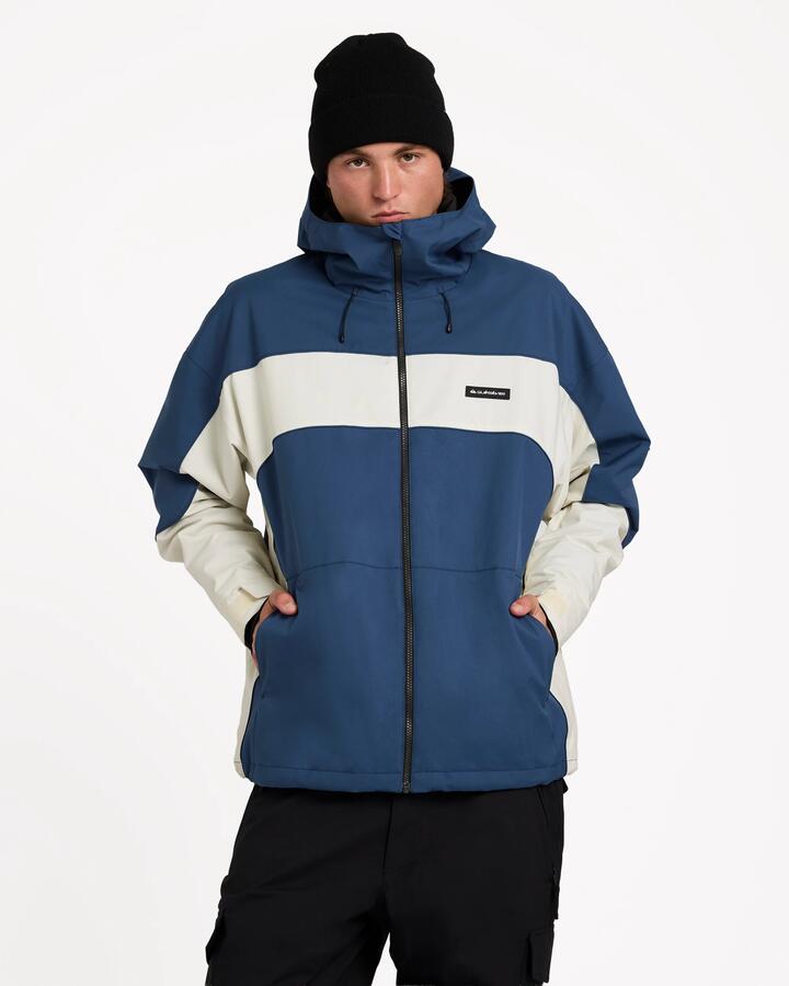 Image of Coats & Jackets. Product name - Quiksilver Mens Quik Division Block Snow Jacket Brn in Brn colour by brand - Quiksilver