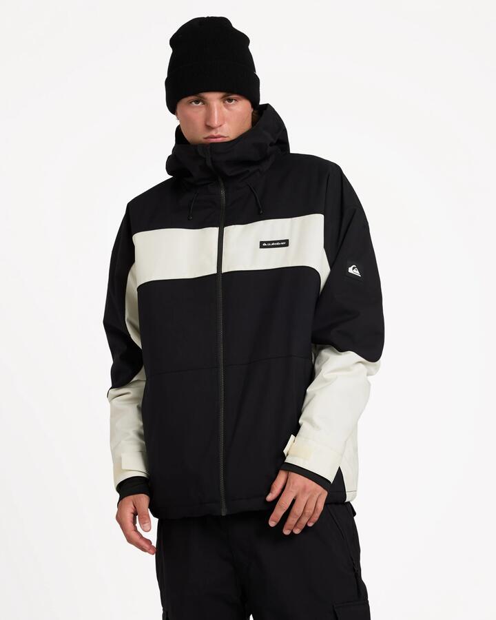 Image of Coats & Jackets. Product name - Quiksilver Mens Quik Division Block Snow Jacket Blk in Blk colour by brand - Quiksilver