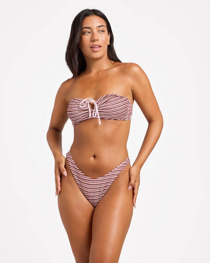 Image of Swimwear. Product name - Roxy Womens Daphne Bandeau Bikini Top Multi in Multi colour by brand - Roxy