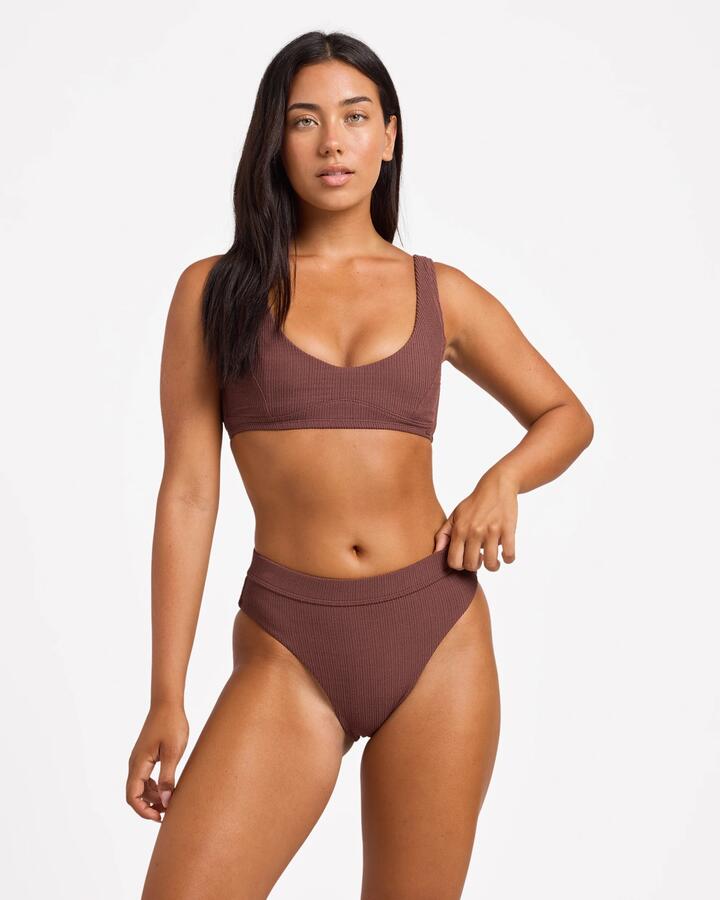 Image of Swimwear. Product name - Roxy Womens Roxy Love Underwire Elongated D Cup Bikini Top Java in Java colour by brand - Roxy