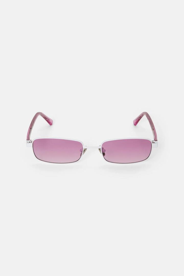 Image of Sunglasses. Product name - Naughty Noughties Sunglasses in Pink/White colour by brand - Dangerfield