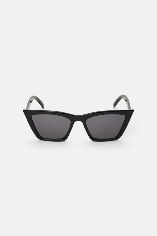 Image of Sunglasses. Product name - Pointed Corner Sunglasses in Black colour by brand - Dangerfield