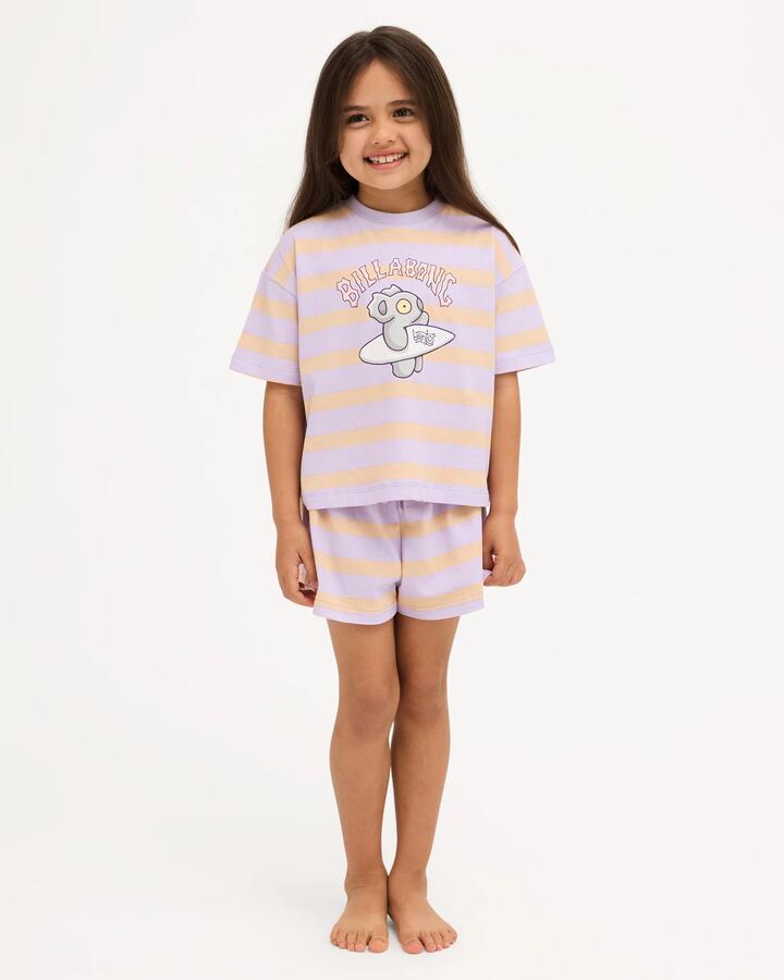 Image of T-Shirts. Product name - Billabong Girls 2-7 Brentos Suns Up T-Shirt Orchid Petal in Orchid Petal colour by brand - Billabong
