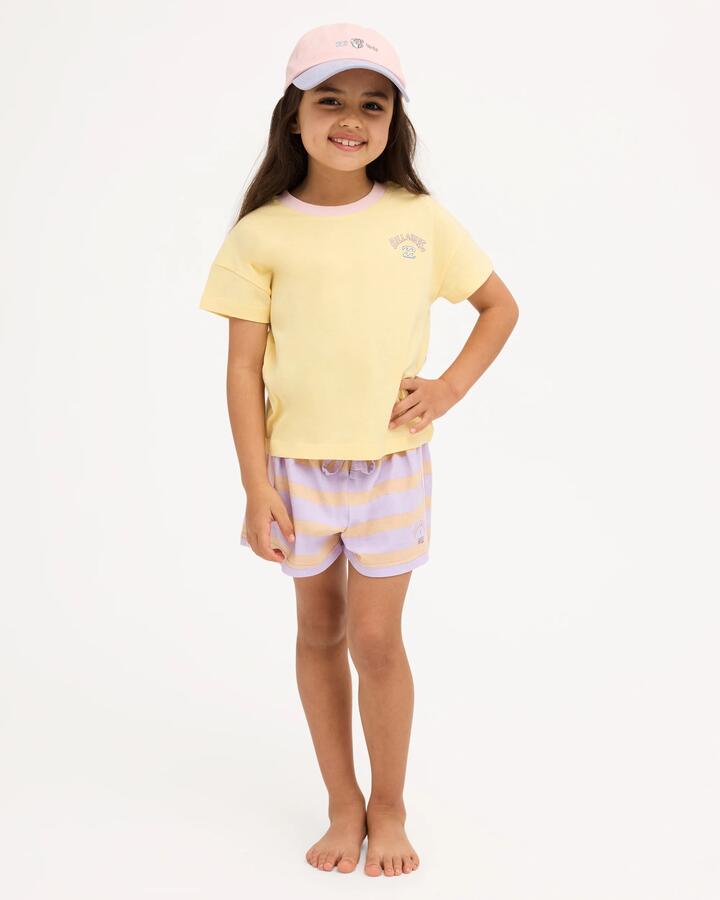 Image of T-Shirts. Product name - Billabong Girls 2-7 Brentos Ocean Playground T-Shirt Sunlight in Sunlight colour by brand - Billabong