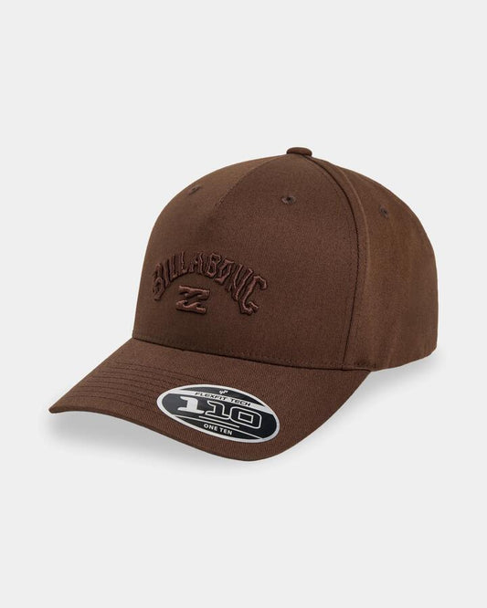 Image of Hats. Product name - Billabong Mens Arch Flexfit 110 Snapback Cap Coffee Bean in Coffee Bean colour by brand - Billabong