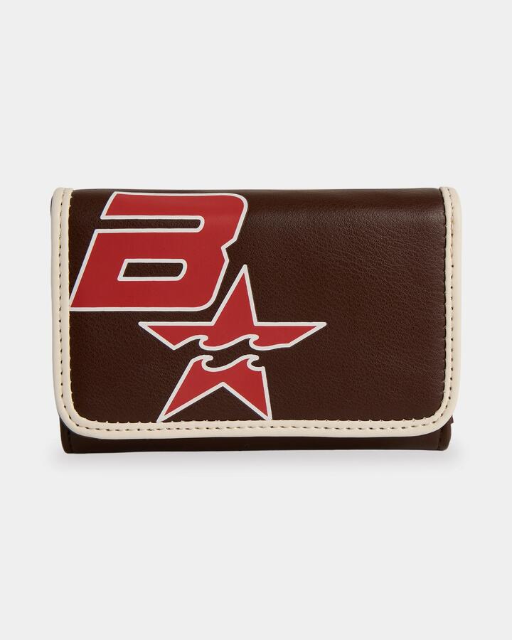 Image of Wallets & Money Clips. Product name - Billabong Womens Starlite Tri-Fold Wallet Dark Choc in Dark Choc colour by brand - Billabong