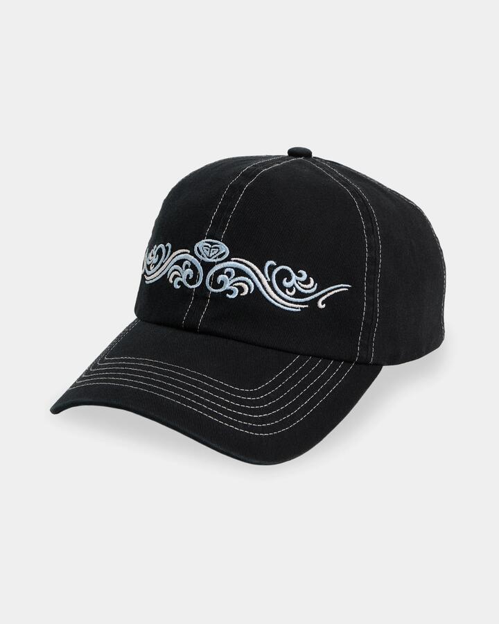 Image of Hats. Product name - Roxy Womens No Doubt Dad Cap Black in Black colour by brand - Roxy