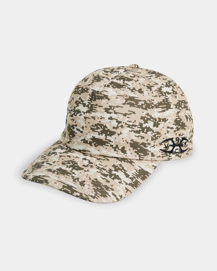 Image of Hats. Product name - RVCA Mens Bleached 5 Panel Cap Camo in Camo colour by brand - RVCA