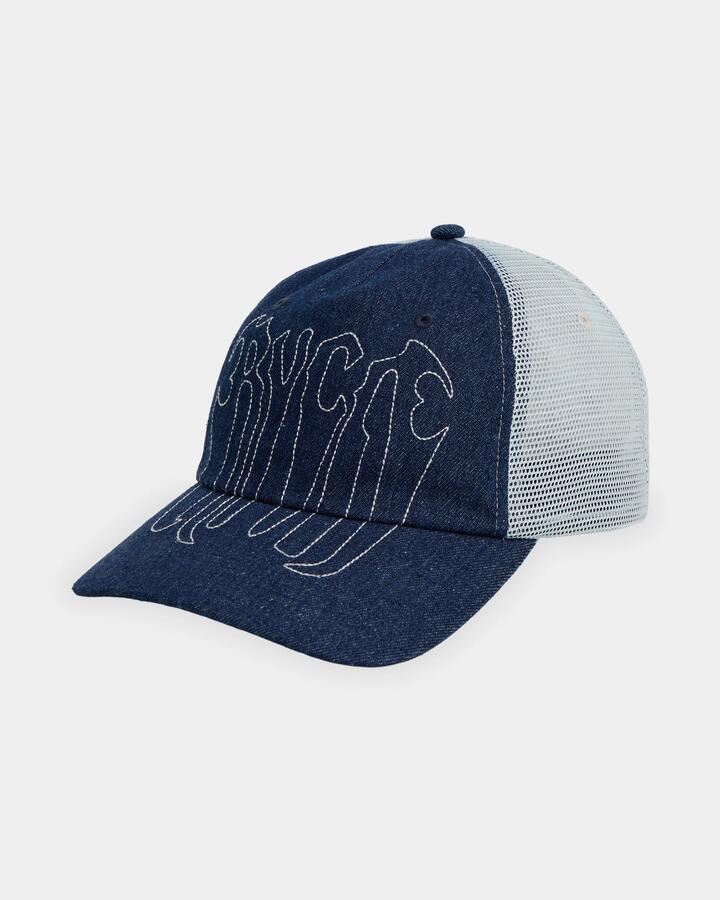 Image of Hats. Product name - RVCA Mens Melt Down Trucker Cap Sky Blue in Sky Blue colour by brand - RVCA