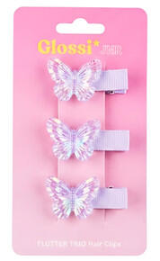 Image of Toys. Product name - Butterfly Hair Clips 3pcs in colour by brand - Toymate