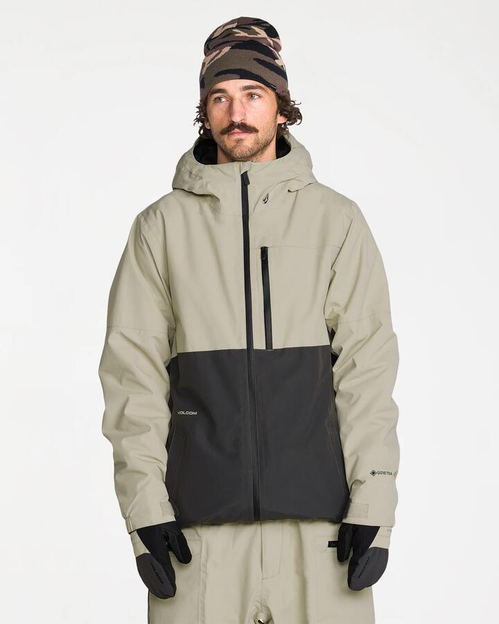 Image of Coats & Jackets. Product name - Volcom Mens L Gore-Tex Jacket Dark Grey in Dark Grey colour by brand - Volcom