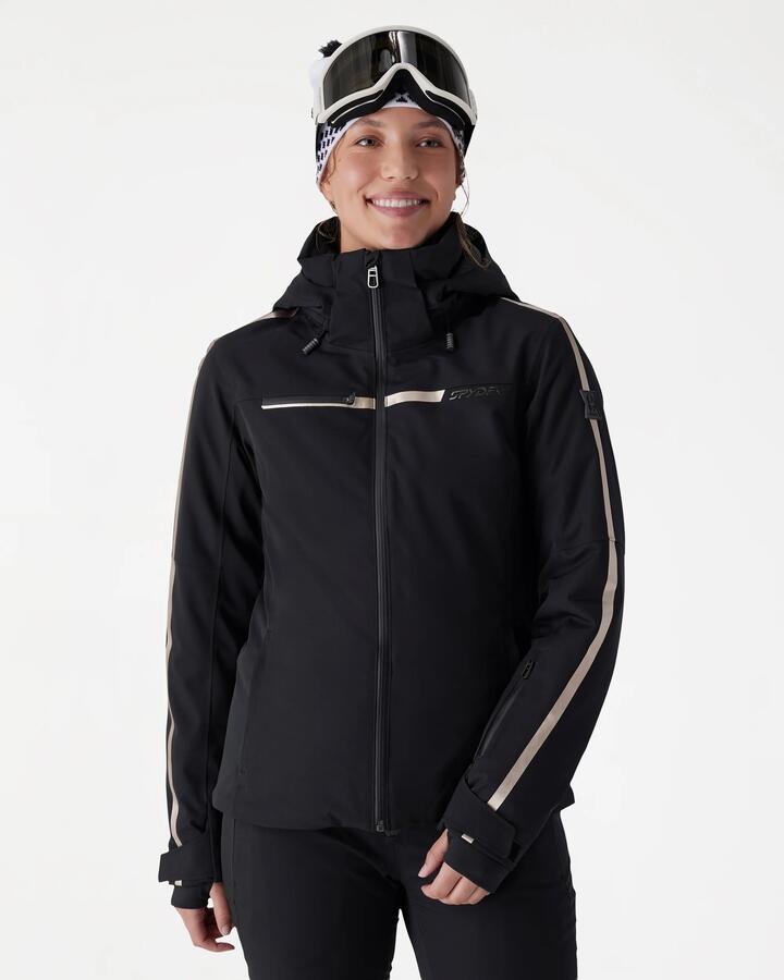 Image of Coats & Jackets. Product name - Spyder Womens Titania Jackets Black in Black colour by brand - Spyder