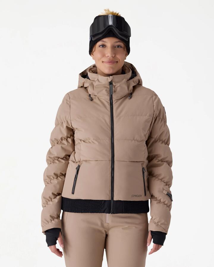 Image of Coats & Jackets. Product name - Spyder Womens Haven Jackets Tan in Tan colour by brand - Spyder