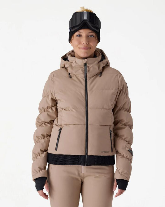 Image of Coats & Jackets. Product name - Spyder Womens Haven Jackets Tan in Tan colour by brand - Spyder