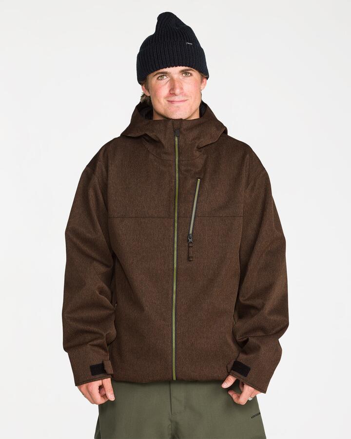 Image of Coats & Jackets. Product name - Volcom Mens Top Stitch Jacket Brown Denim in Brown Denim colour by brand - Volcom