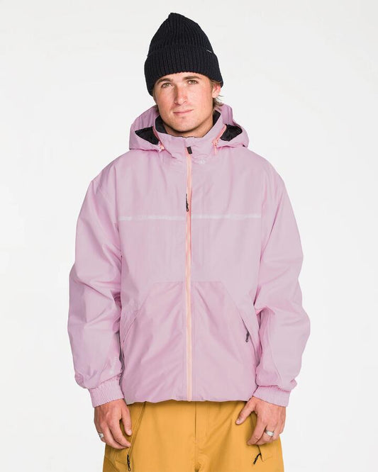 Image of Coats & Jackets. Product name - Volcom Mens Longo Gore-Tex Jacket Pink in Pink colour by brand - Volcom