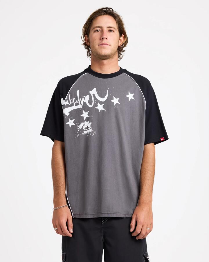 Image of T-Shirts. Product name - Quiksilver Mens Prodigy T-Shirt Iron Gate in Iron Gate colour by brand - Quiksilver