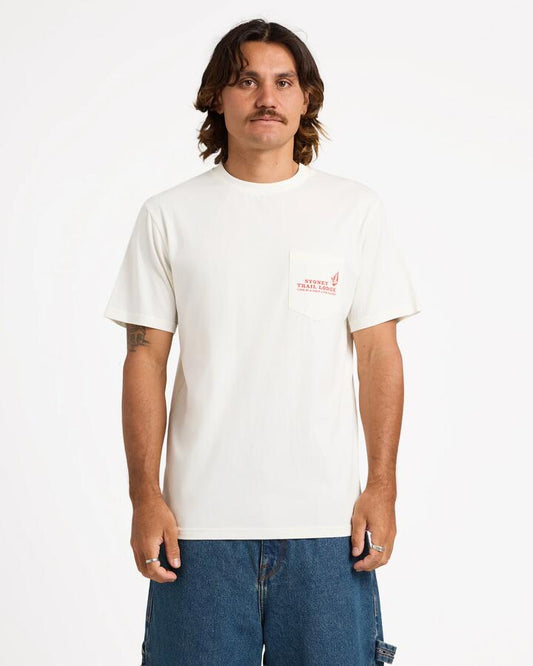 Image of T-Shirts. Product name - Volcom Mens Stoney Lodge T-Shirt Off White in Off White colour by brand - Volcom