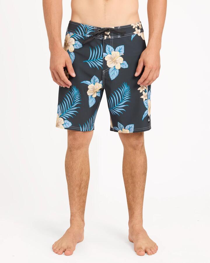 Image of Swimwear. Product name - Quiksilver Mens Surfsilk Straight 18" Boardshorts Tarmac in Tarmac colour by brand - Quiksilver