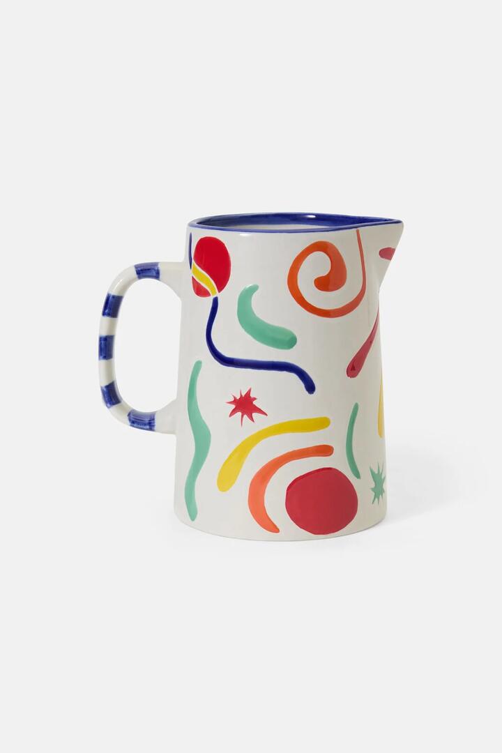 Image of Others. Product name - Joyburst Ceramic Jug in Print colour by brand - Gorman