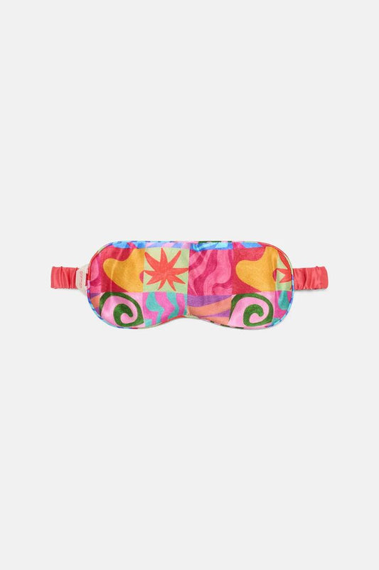 Image of Eye Masks. Product name - Meta Shapes Eye Mask in Print colour by brand - Gorman
