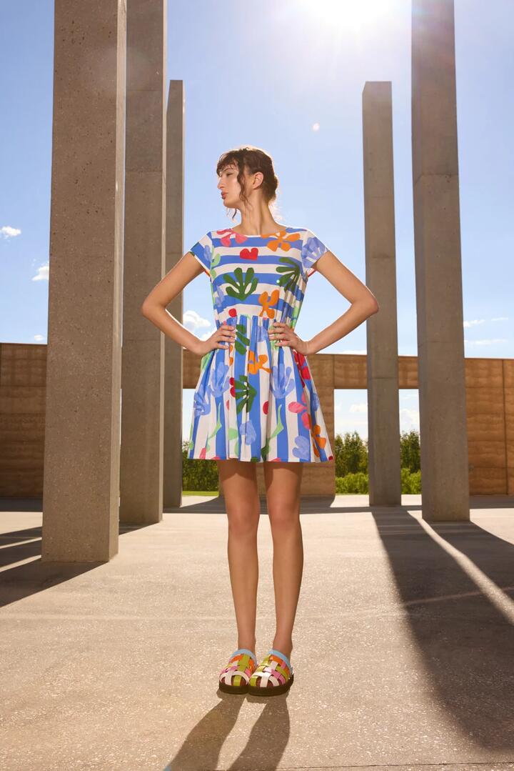 Image of Dresses. Product name - Paper Poetry Stripe Beach Dress in Print colour by brand - Gorman
