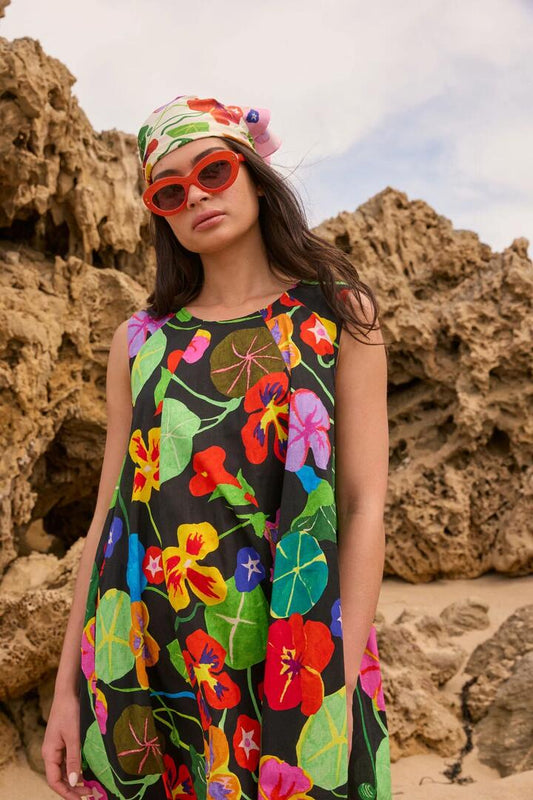 Image of Scarves & Shawls. Product name - Climbing Colours Square Scarf in Print colour by brand - Gorman