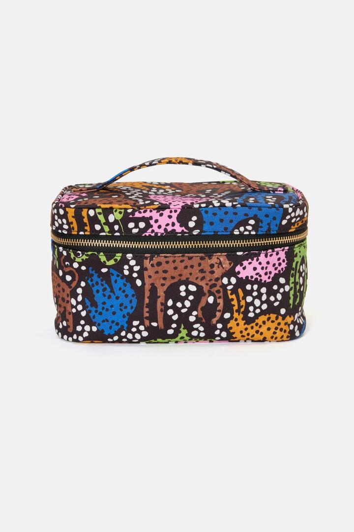 Image of Bags. Product name - Right Meow Cosmetic Bag in Print colour by brand - Gorman