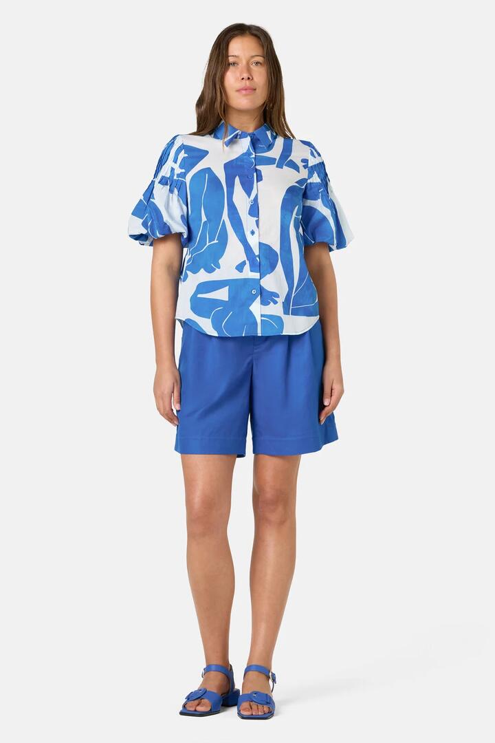 Image of Shirts. Product name - Blue Nude Cotton Shirt in Print colour by brand - Gorman