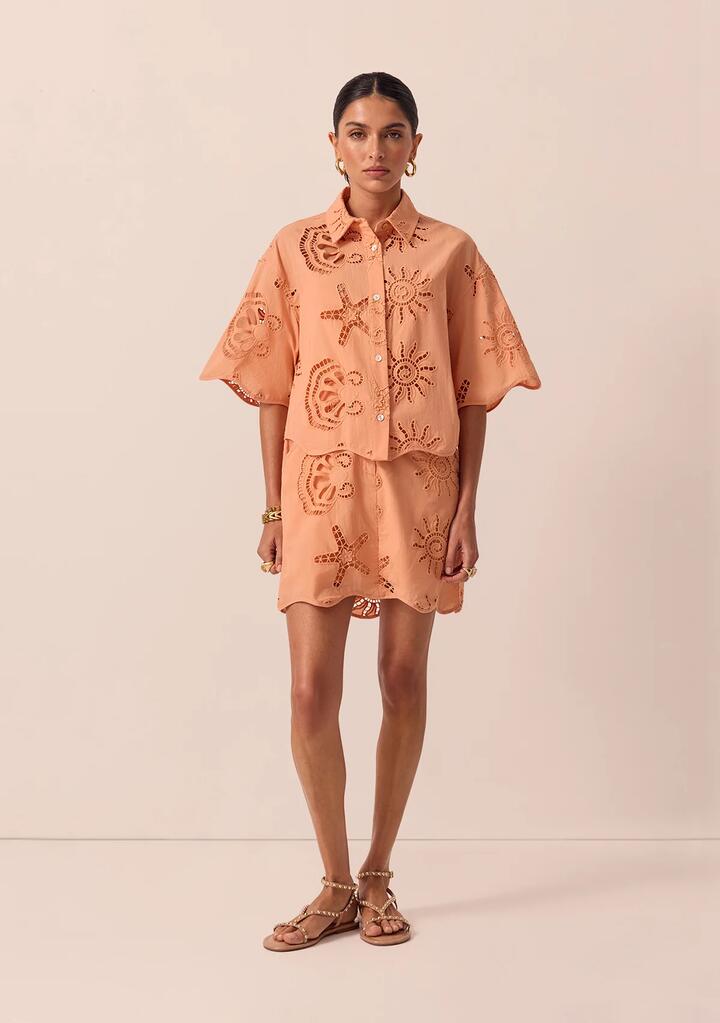 Image of Shirts. Productname: Seashell Shirt in Sun Baked colour by brand - MOS The Label