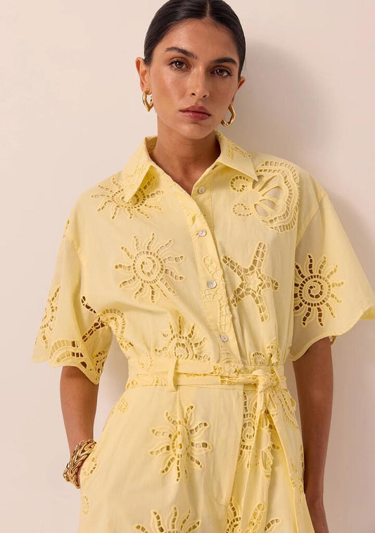 Image of Bodysuits. Productname: Seashell Playsuit in Pale Banana colour by brand - MOS The Label