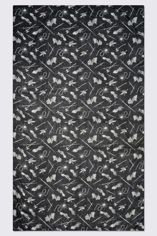 Image of Scarves & Shawls. Product name - Lance Long Lightweight Scarf in Black colour by brand - Black Friday