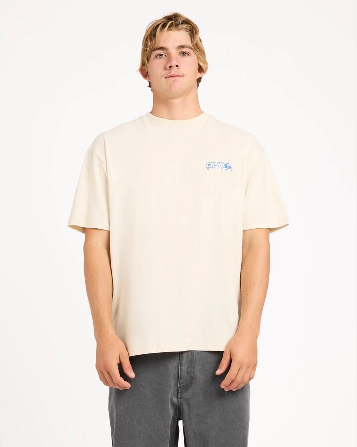 Image of T-Shirts. Product name - Quiksilver Mens Phazer T-Shirt Snow White in Snow White colour by brand - Quiksilver